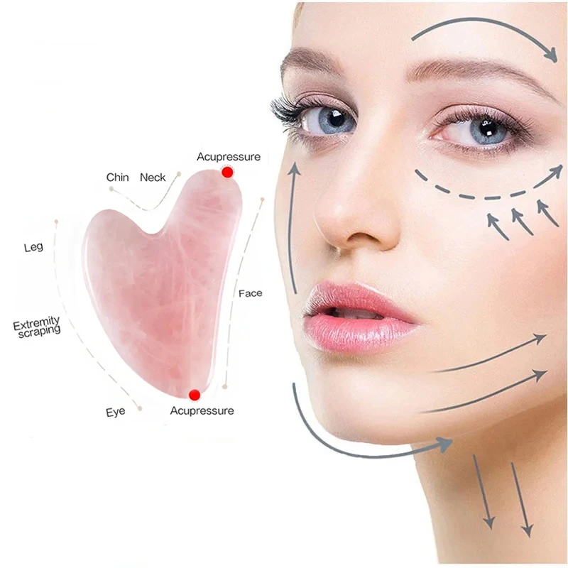 

Gua Sha Massage Board for Face Rose Pink Guasha Resin Beeswax Face Massager Scrapers Tools for Face Neck Back Body Massage Relax