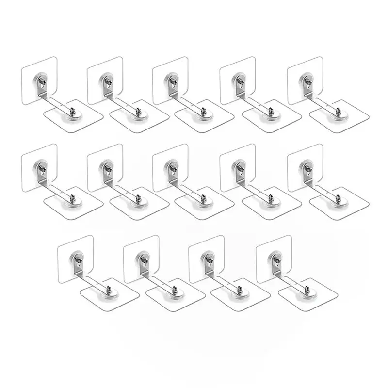 

AEE8-14 Pcs Furniture Anchors Wall Anchors, Anti Tip Furniture Anchors No Drill, Adhesive Furniture Wall Anchors For Baby