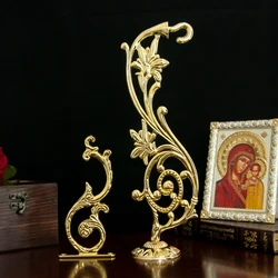 Classical Gold Plated Alloy Wall Hooks Eastern Orthodox Church Home Decorations Православная Церковь