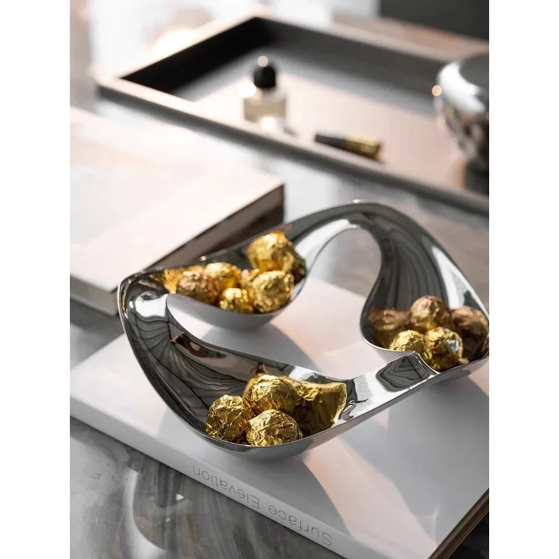 

Stainless Steel Serving Tray Snack Bowls Candy Dish Dessert Plates for Aperitifs Condiments Home Decoration Gifts