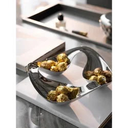 Stainless Steel Serving Tray Snack Bowls Candy Dish Dessert Plates for Aperitifs Condiments Home Decoration Gifts