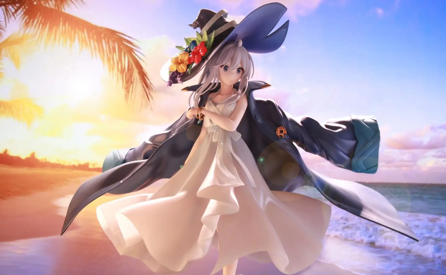 

【Оригинал】F:NEX THE JOURNRY OF ELAINA Elaina, летняя белая юбка, масштаб 1/7, красивая модель игрушки