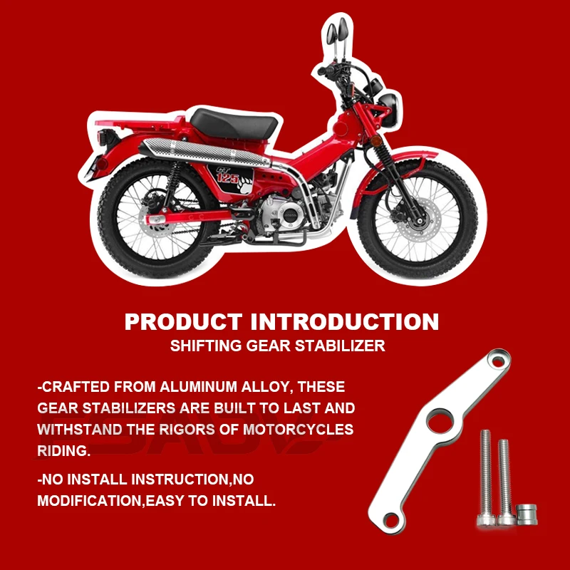 Stabilisateur de changement de vitesse CNC, plaque de support de changement de vitesse adaptée pour Honda HunterCub, CT125, CT110, CT, 125, CT, 110, 2020, 2021, 2022, 2023