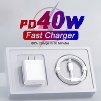 NEW Original PD 35W EU Fast Charger For iPhone 17 16 15 14 13 11 12 Pro Max Plus Air USB-C Cable Braided Fast Charging Type-C 1M