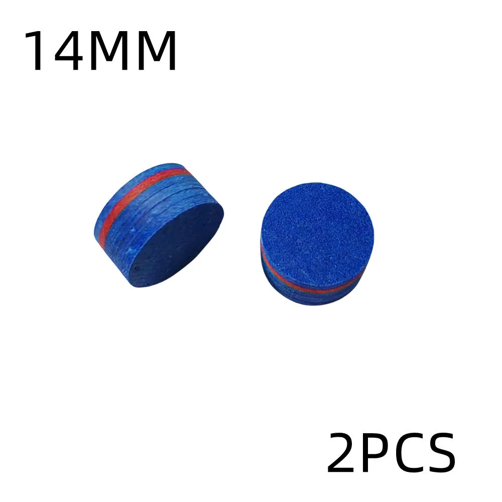 

2PCS 14mm Billiards Pool Cue Tips 6 Layers M Hardness For Billiard Head Cue Accessories Snooker Cue Tips