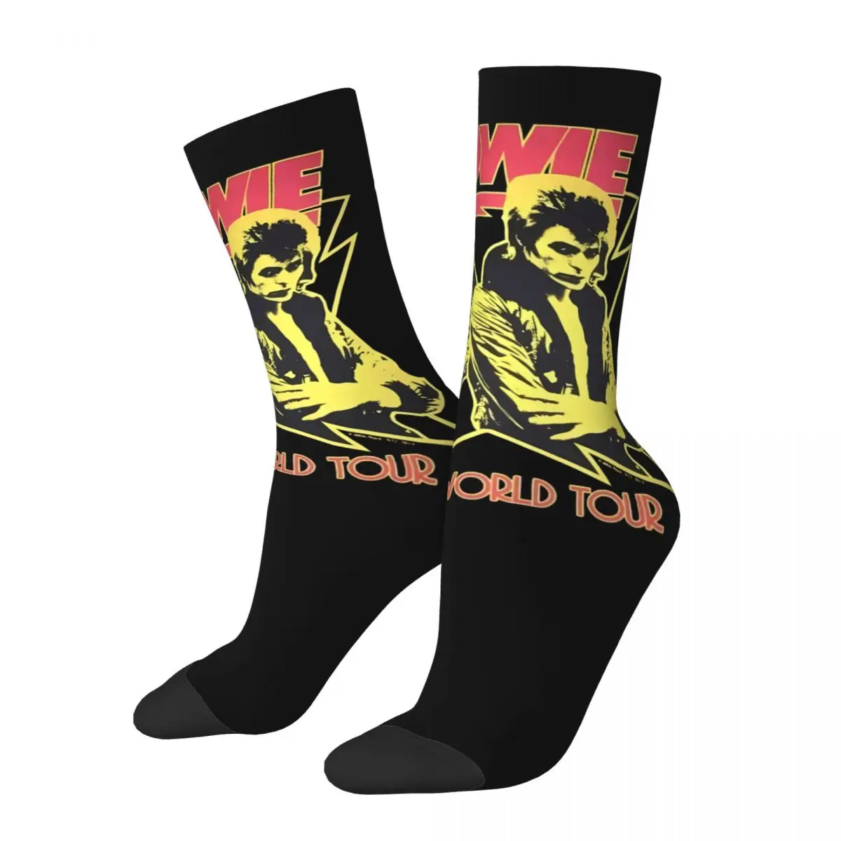 Davids Bowied High elasticity polyester Men and Women printing Socks,Windproof Applicable throughout the year Dressing Gift