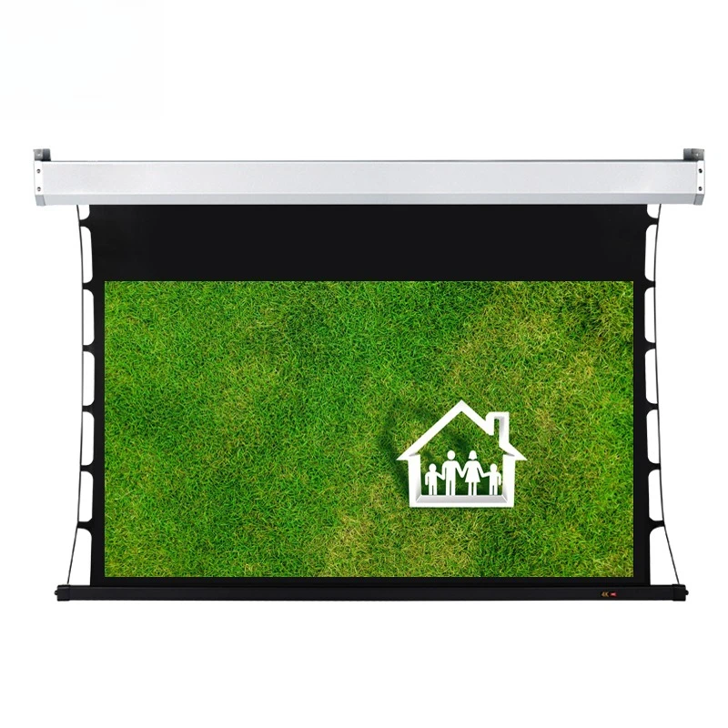 Electric remote control curtain 200 inches, home office 4K ultra-clear projector large engineering curtain