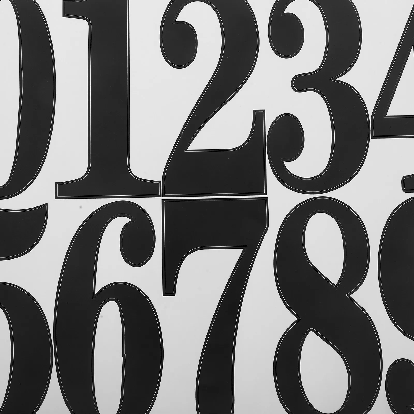 8Sets Premium Self-Adhesive Mailbox Address Numbers 0-9 Waterproof Weatherproof for Door Front Yard Exterior Commercial
