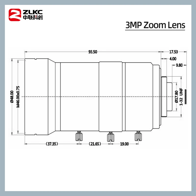 CCTV Lens 3.0MP 12-120mm Manual Zoom Lens F1.8 C-Mount Lens Suitable for Industrial Inspection Road Monitoring and Surveillance