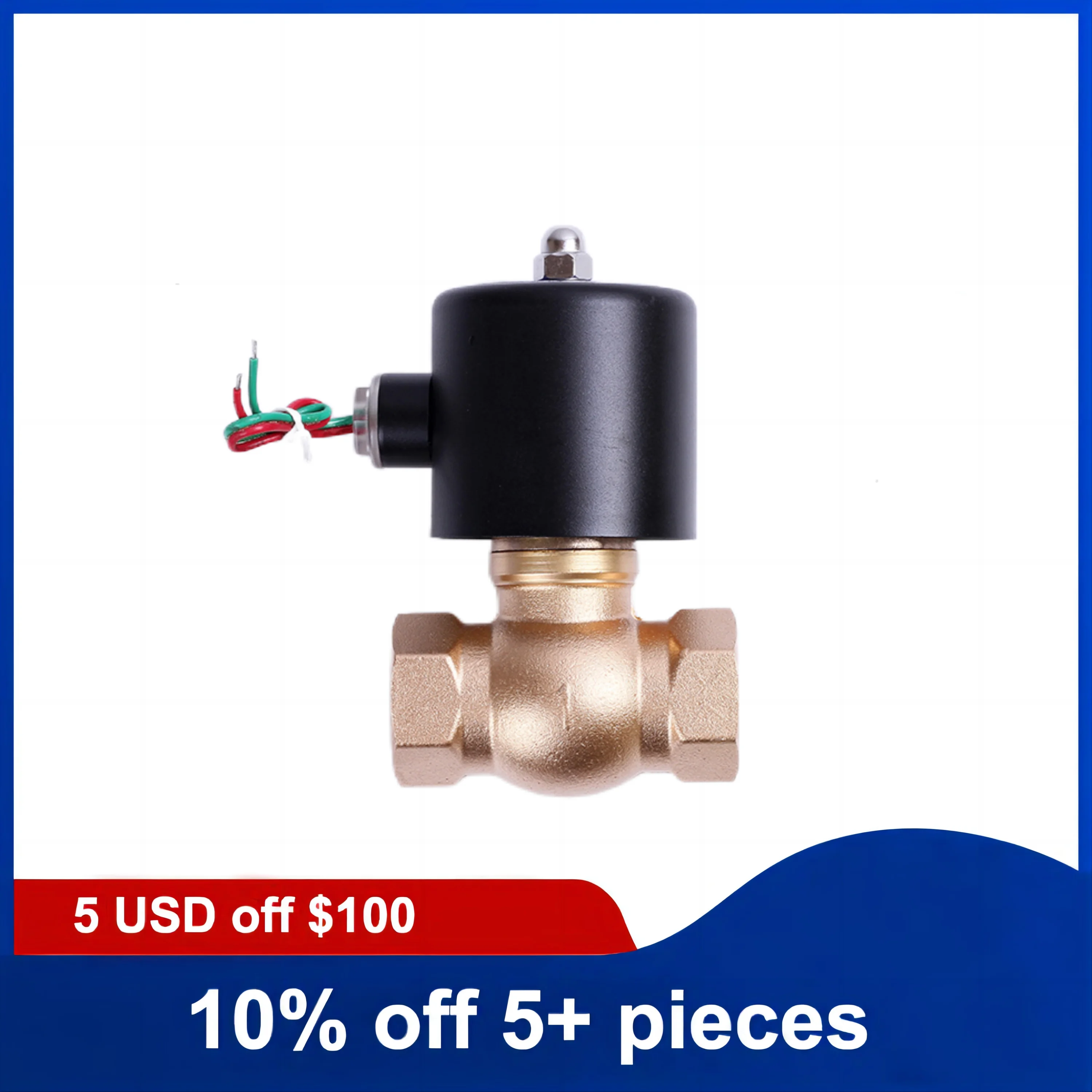 1 inch Brass Normally Closed Solenoid Valve 220V 24V 200 Degree High Temperature Steam Solenoid Valve