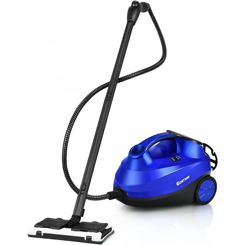 

Пароочиститель Moccha 2000 Вт с 19 аксессуарами, баком 1,5 л, сверхмощная бытовая чистящая машина для пола, окон, автомобилей (синий)