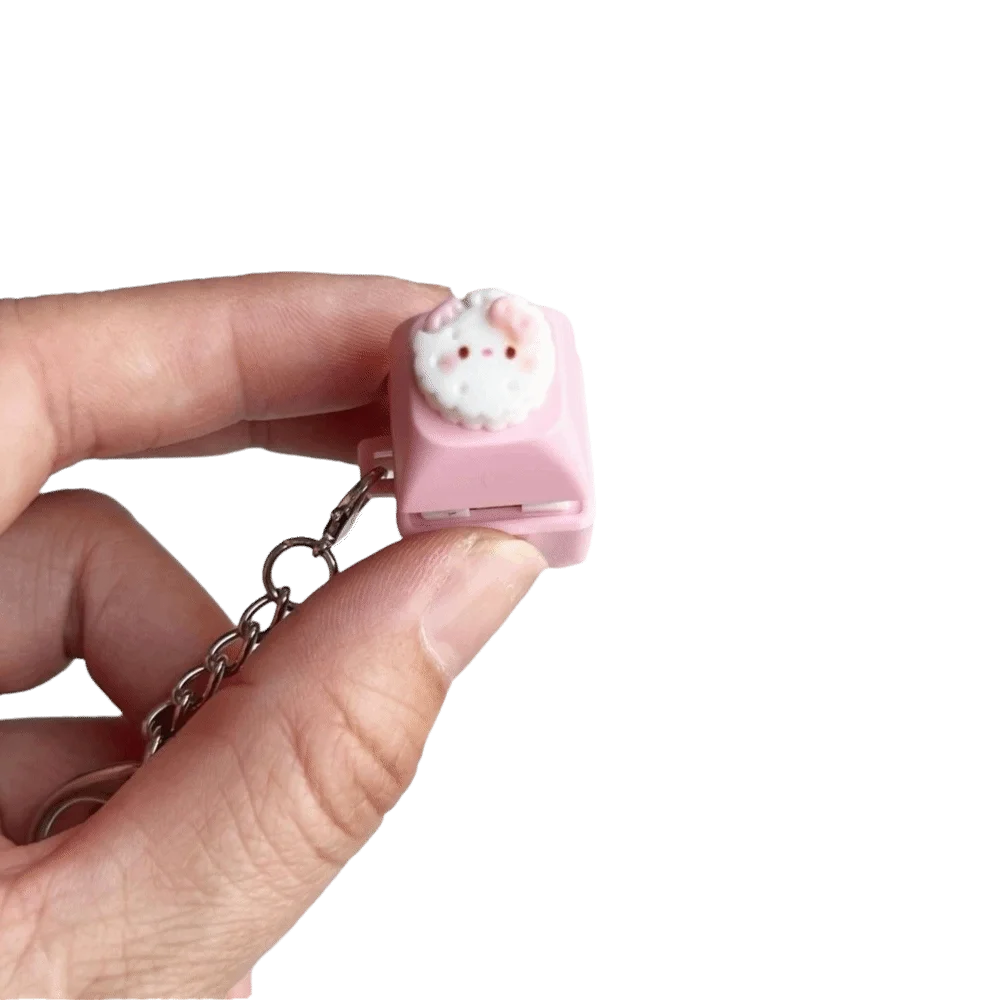 Mini Size Fidget Switch Tester Keychain Portable Design Texture Stress Relief Finger Press Mechanical Switch Kawaii Cat Shape