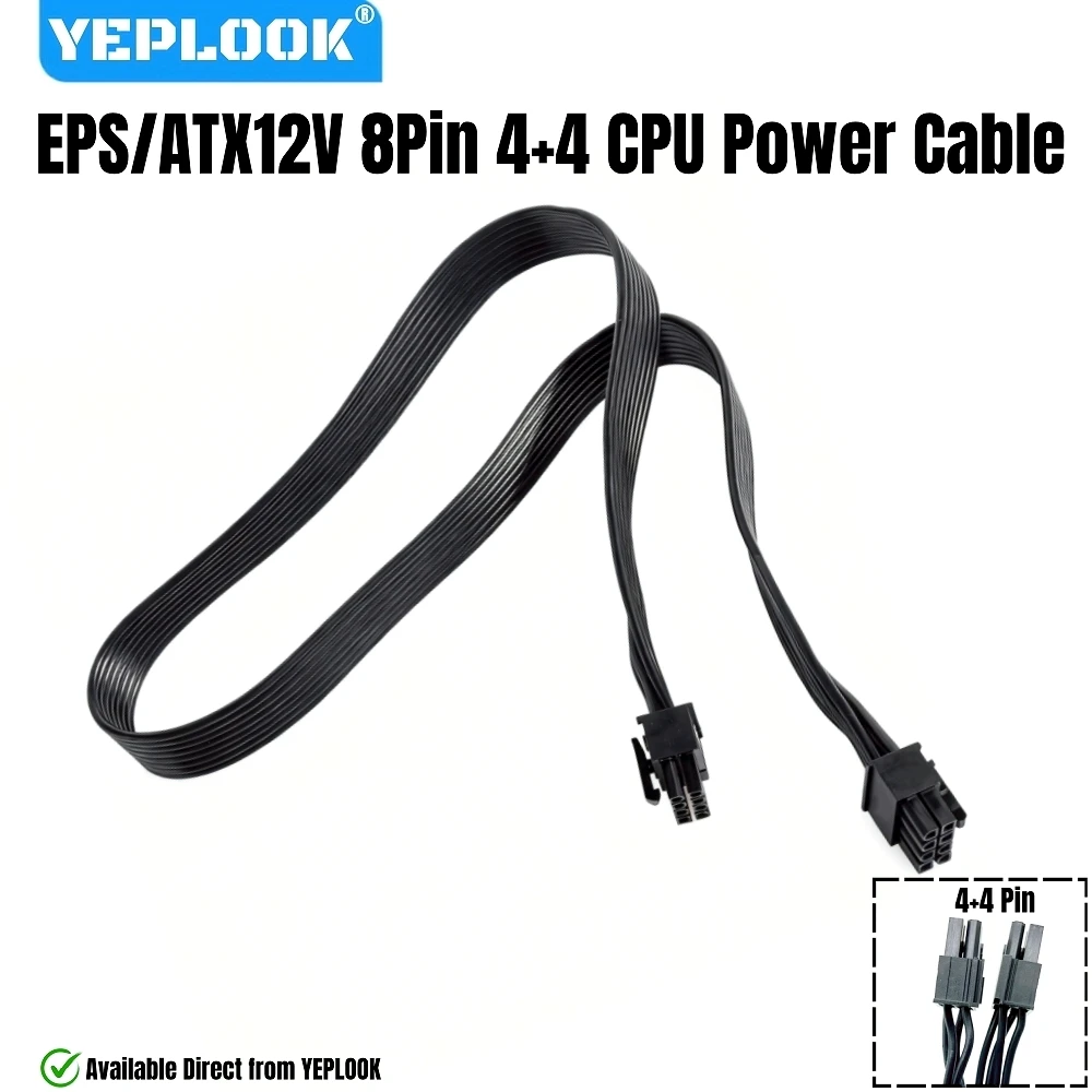 

YEPLOOK CPU Power Cable Single 8Pin to 8Pin 4+4Pin for Corsair RM1000i, RM850i, RM750i, RM650i Type 4 Modular Power, 18AWG 60 CM