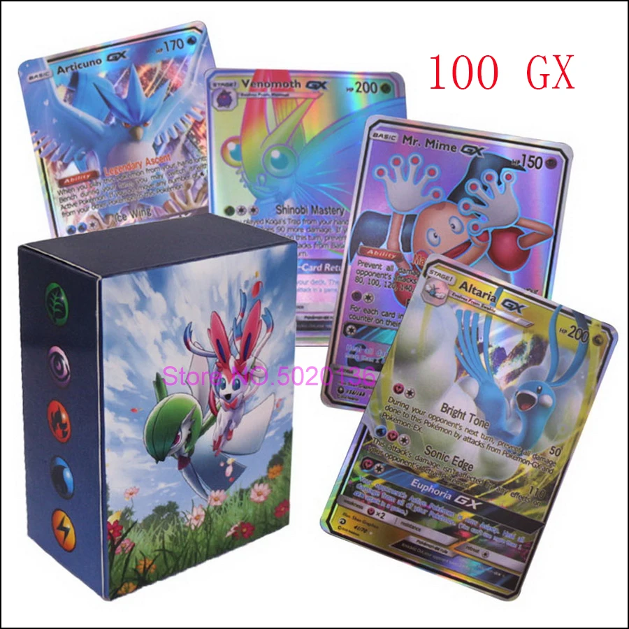 30 60 100 English Pokemon Card Vmax GX Tag Team EX Mega Game Battle Carte  Trading Children Toy - AliExpress 26