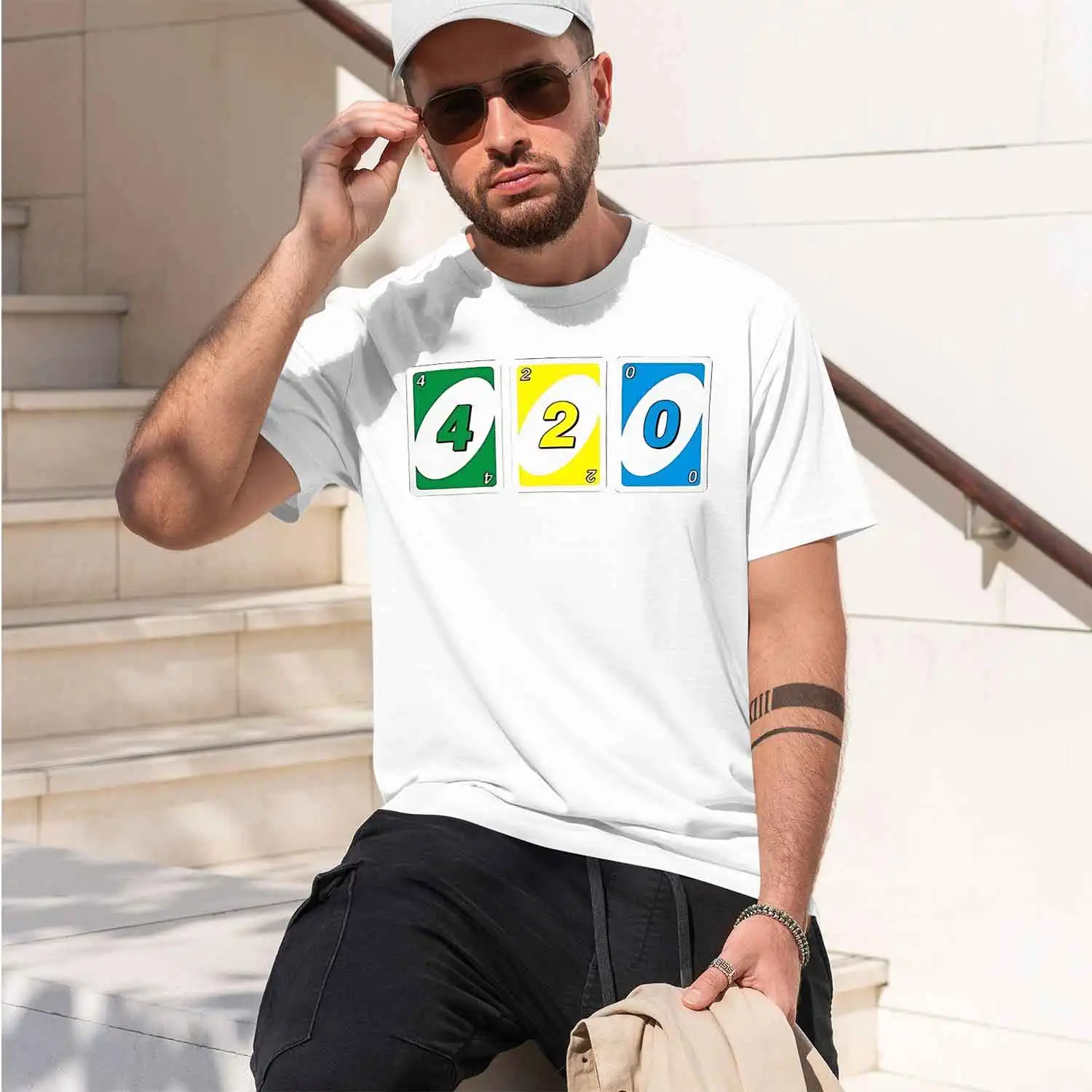 420 four-twenty 2026 New Model Men’s Short-sleeve crewneck T-Shirt Classic Casual Multiple Colors and Sizes for Daily Wear All-D