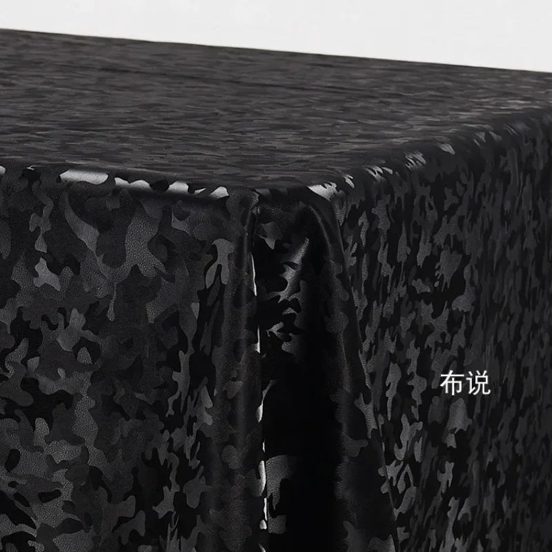 Black Leather Fabric Matte Texture Soft Jacket Jacket Jacket Clothing Wholesale Cloth for Diy Sewing By Meters Material