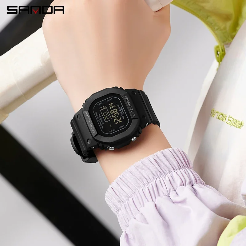 SANDA Boys Girls LED Digital Watch Children Sports Watch For Waterproof Electronic Watch Children Outdoors Casual Gift Watch(Fre