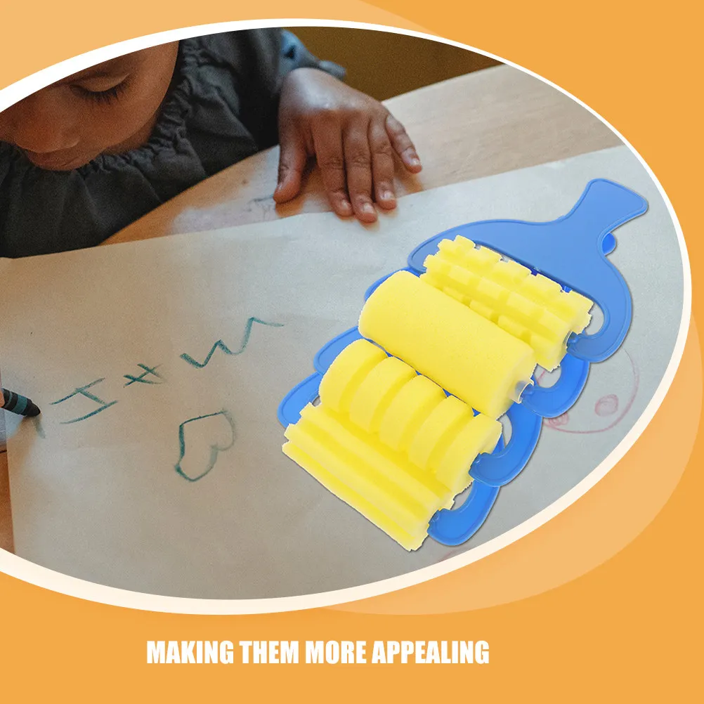 16Pcs Graffiti Sponge Brush Roller Set Painting Art Supplies for DIY Crafts Drawing Creative Early Learning Fun