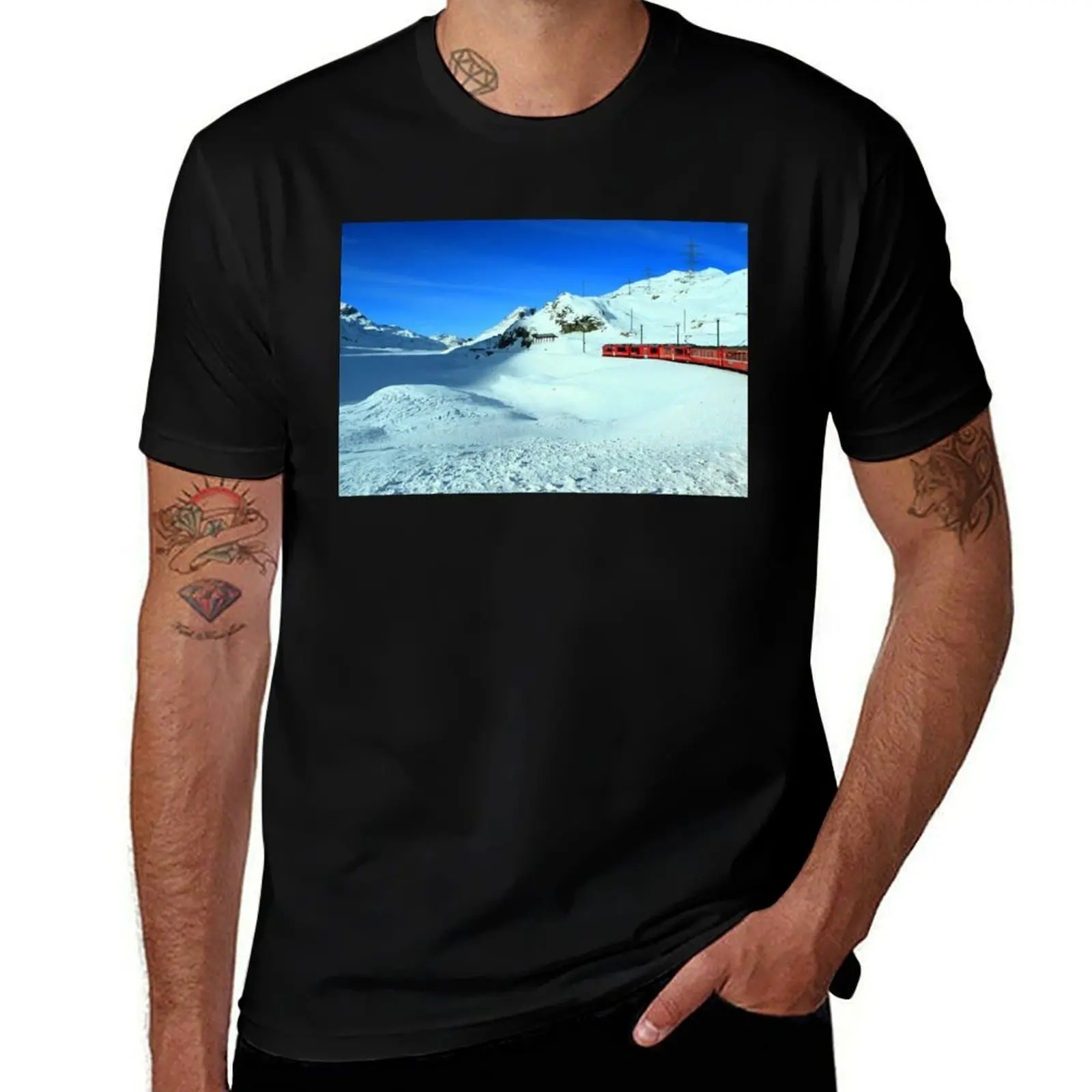 

The Bernina Express T-Shirt oversized topping summer clothes Aesthetic clothing t shirts for men cotton