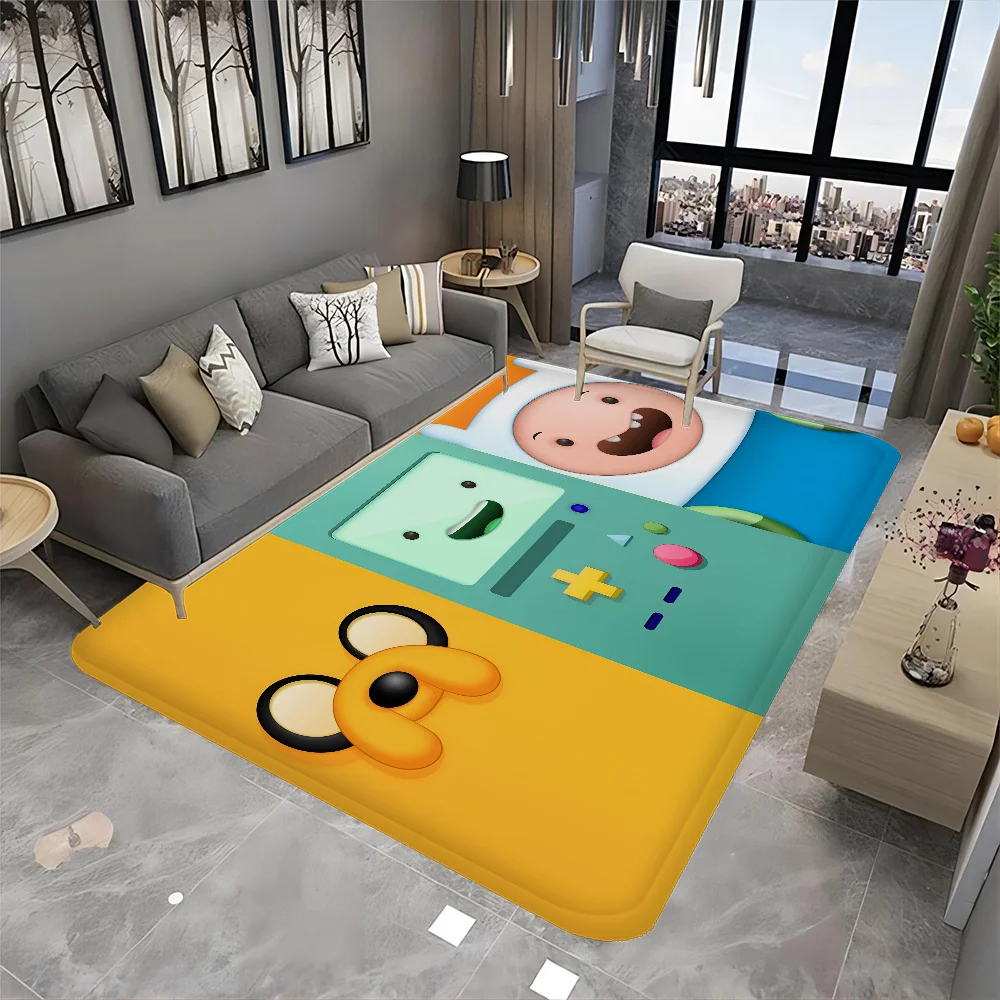 Cute cartoon adventure time Entrance Door Mat Nordic Style Bedroom Living Room Doormat Home Balcony Anti-Slip Modern Home Decor