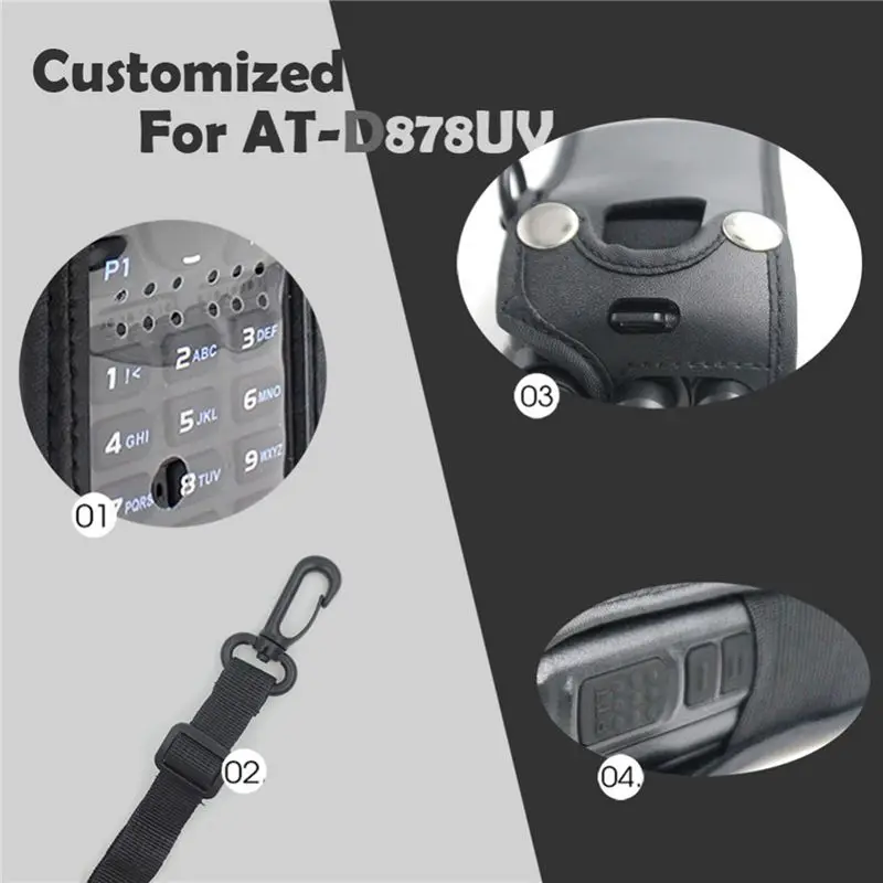 SWXF Soft Storage Bags for AT-D878UV AT-D878UV PLUS Walkie Talkie Radio Soft Case Cover