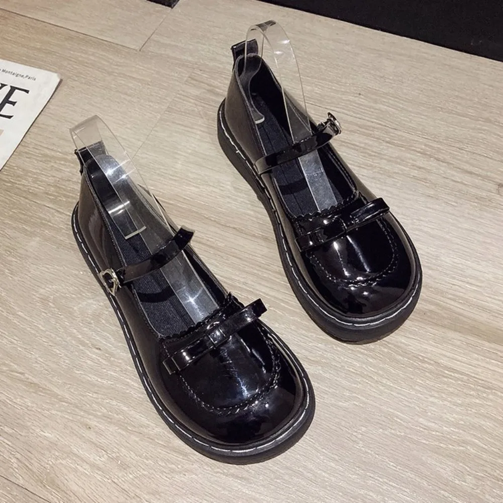 2026 Neue Frühlings-Lolita-Damen-Mary-Jane-Schuhe, schlichte, flache Schuhe mit runder Zehenpartie, Damen-Lederschuhe im schlichten Outdoor-College-Stil – Detail 20
