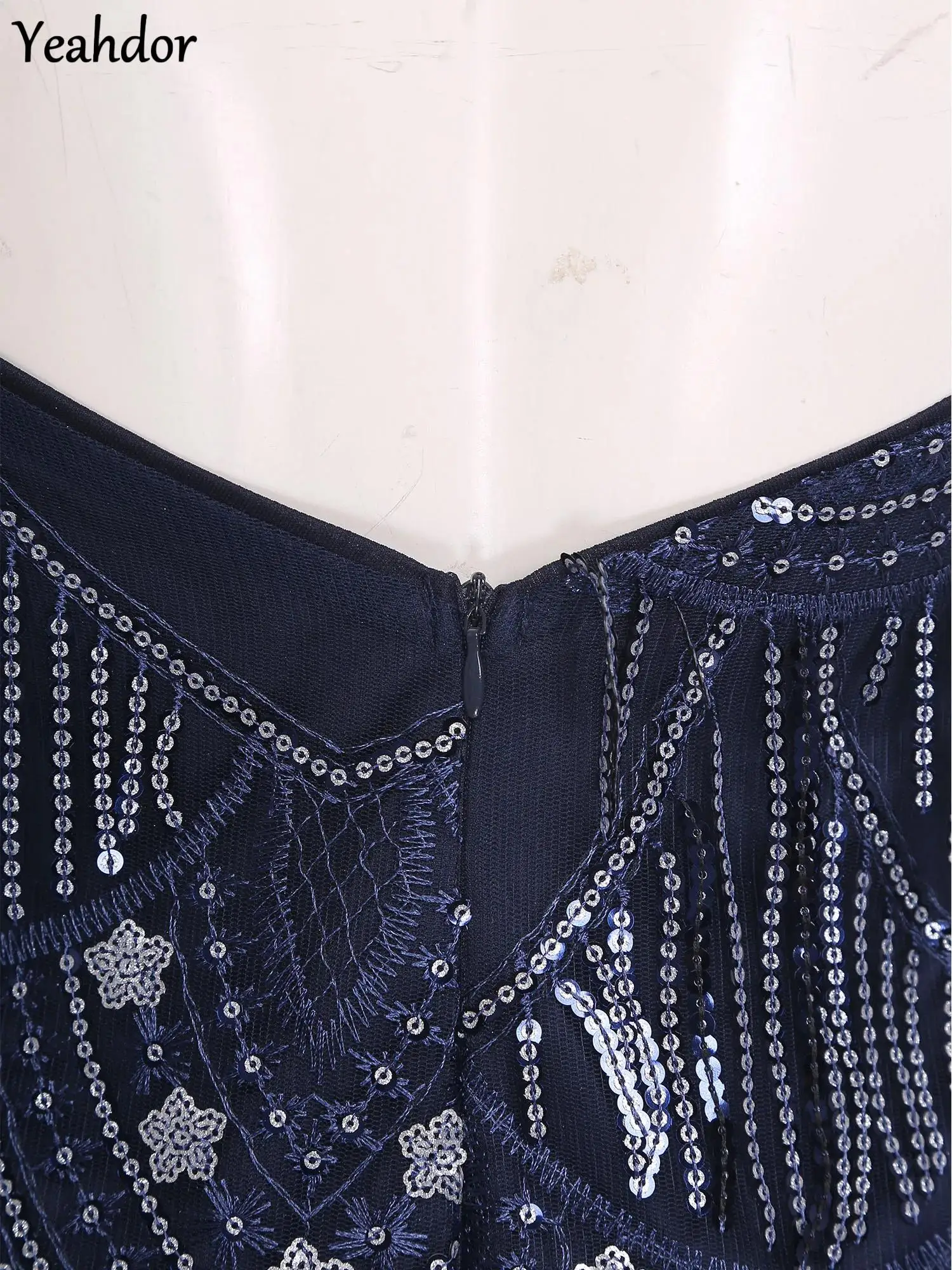 Women Fringed Latin Dance Dress Sequine Embroidery Mini Dress Shiny Tassel Backless Bodycon Dress Tango Cha-Cha Salsa Costume