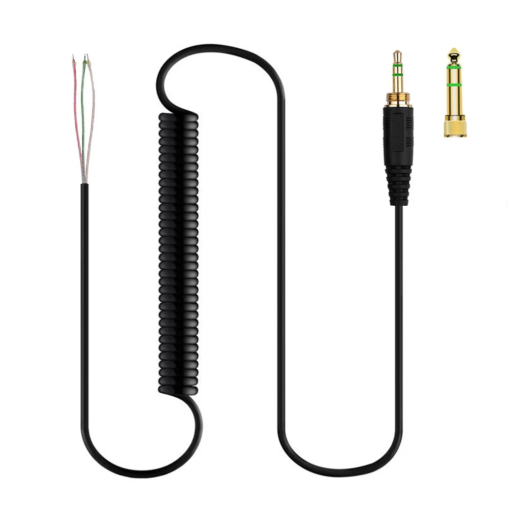 OFC 6.35mm wymienny przedłużacz kabel spiralny sprężynowy do MDR-7506 Sony MDR-7509 MDR-V6 MDR-V600 MDR-V700 słuchawek MDR-V900