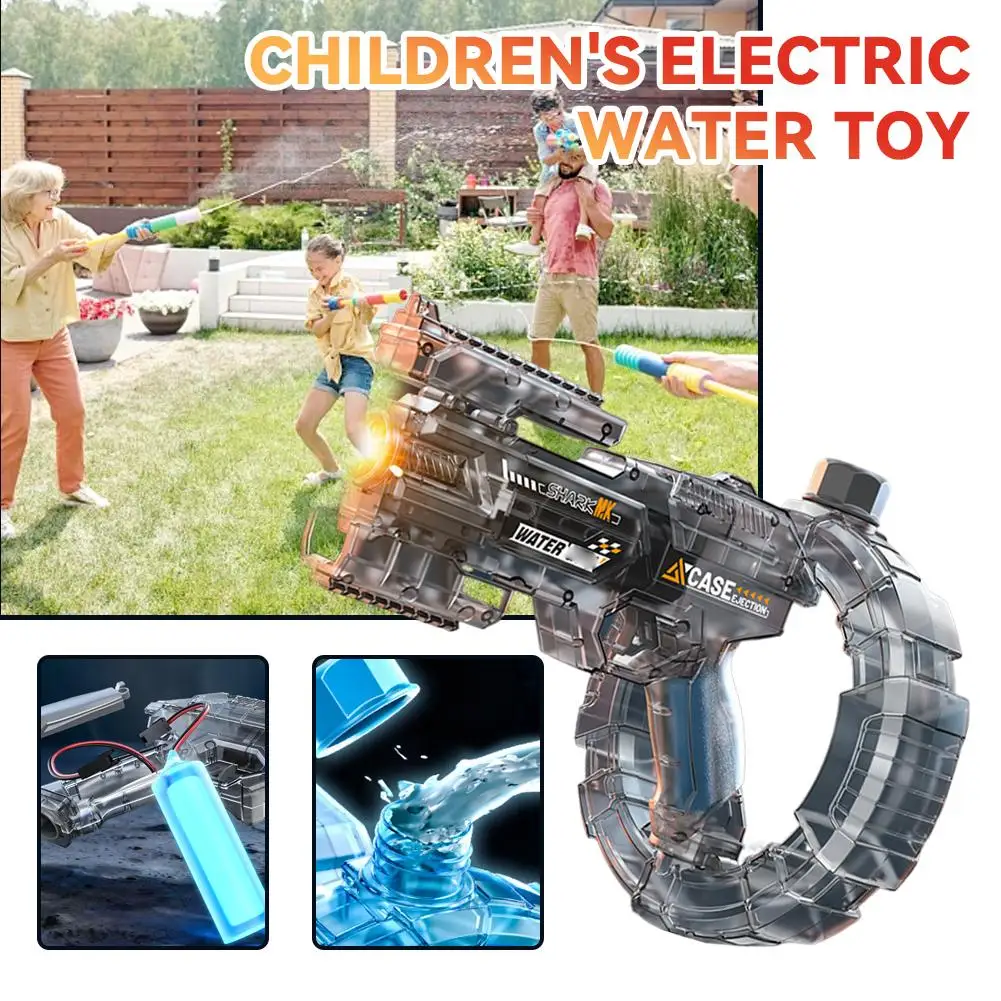 

Automatic Electric Water Gun Kids Flash Light Linked Continuous Shooting Summer Outdoor Water Fighting Toy