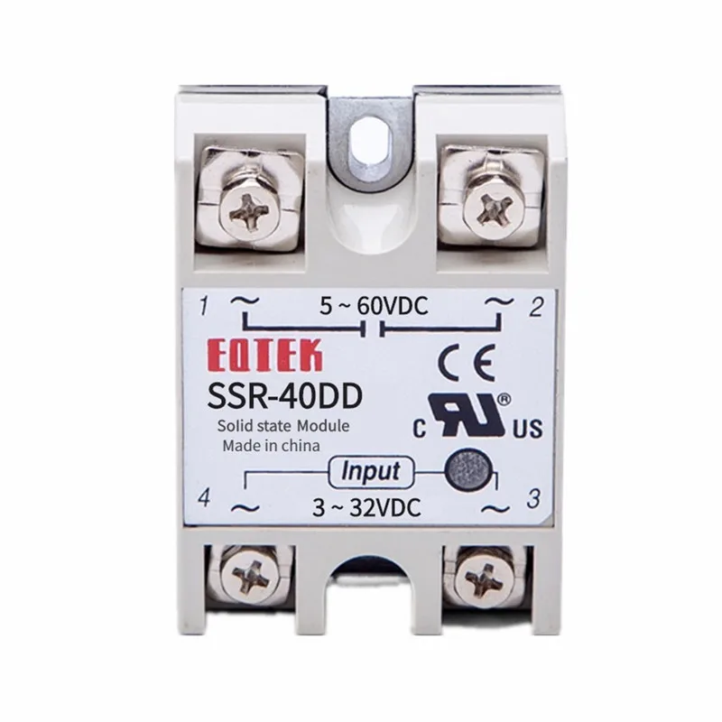 1pcs  SSR-40DD Manufacturer 40A solid state relay ,input 3-32VDC output 5-60VDC