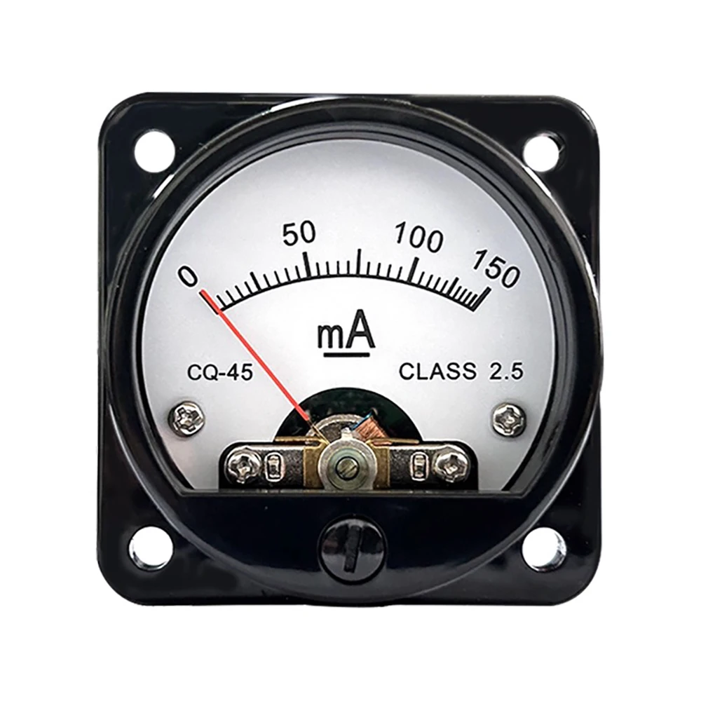45mm Analog DC 150mA Current Meter with Warm Yellow LED Backlight for Tube Amplifiers