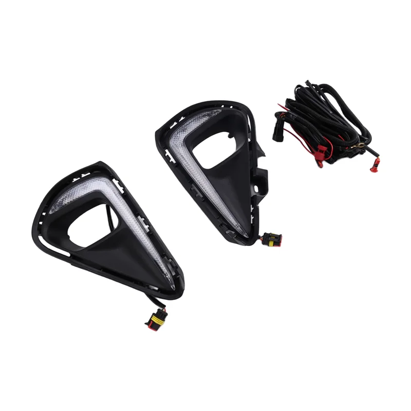 

Led Daytime Running Lights Front Bumper Headlights Fog Lamps Covers Wire For Toyota Corolla Axio 2017-2025