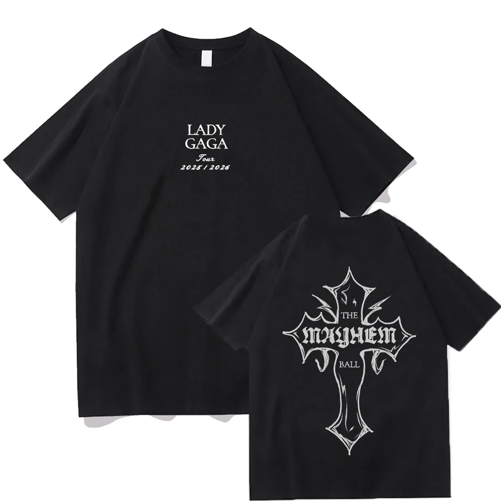 Lady Gaga MAYHEM Cross Cutoff T-shirt Trendy Graphic T Shirts for