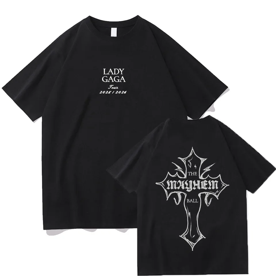 Lady Gaga MAYHEM Cross Cutoff T-shirt Trendy Graphic T Shirts for