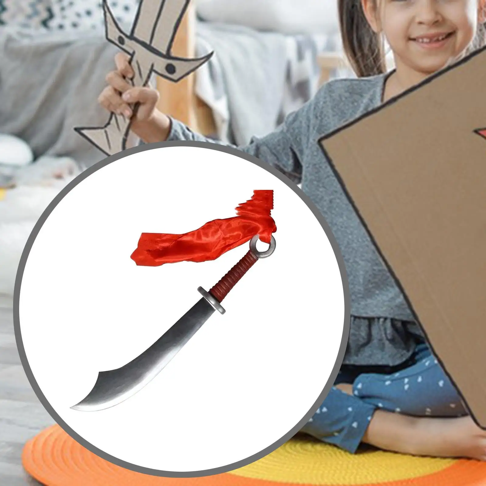 Halloween Cutlass Sword Toy Lightweight Boys Novelty Pretend Play Kids Cosplay Toy Prop for Party Supplies Carnivals Birthday