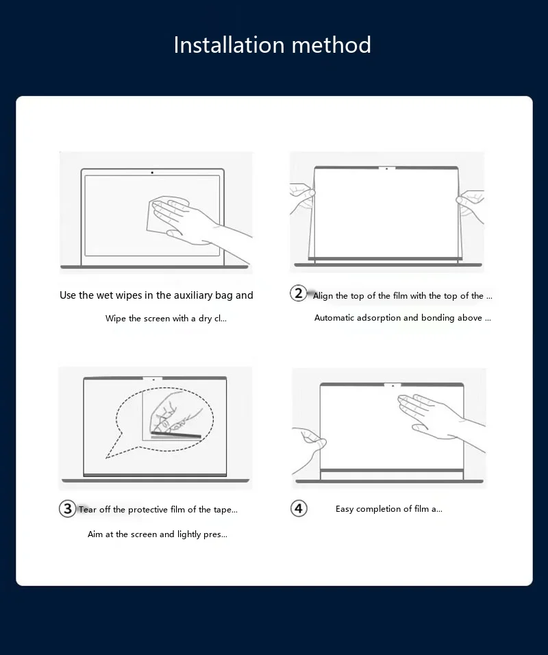 Magnetischer Anti-Blaulicht-Bildschirmschutz für MacBook 13-16 Zoll Wiederverwendbare Augenschutzfolie – Detail 13