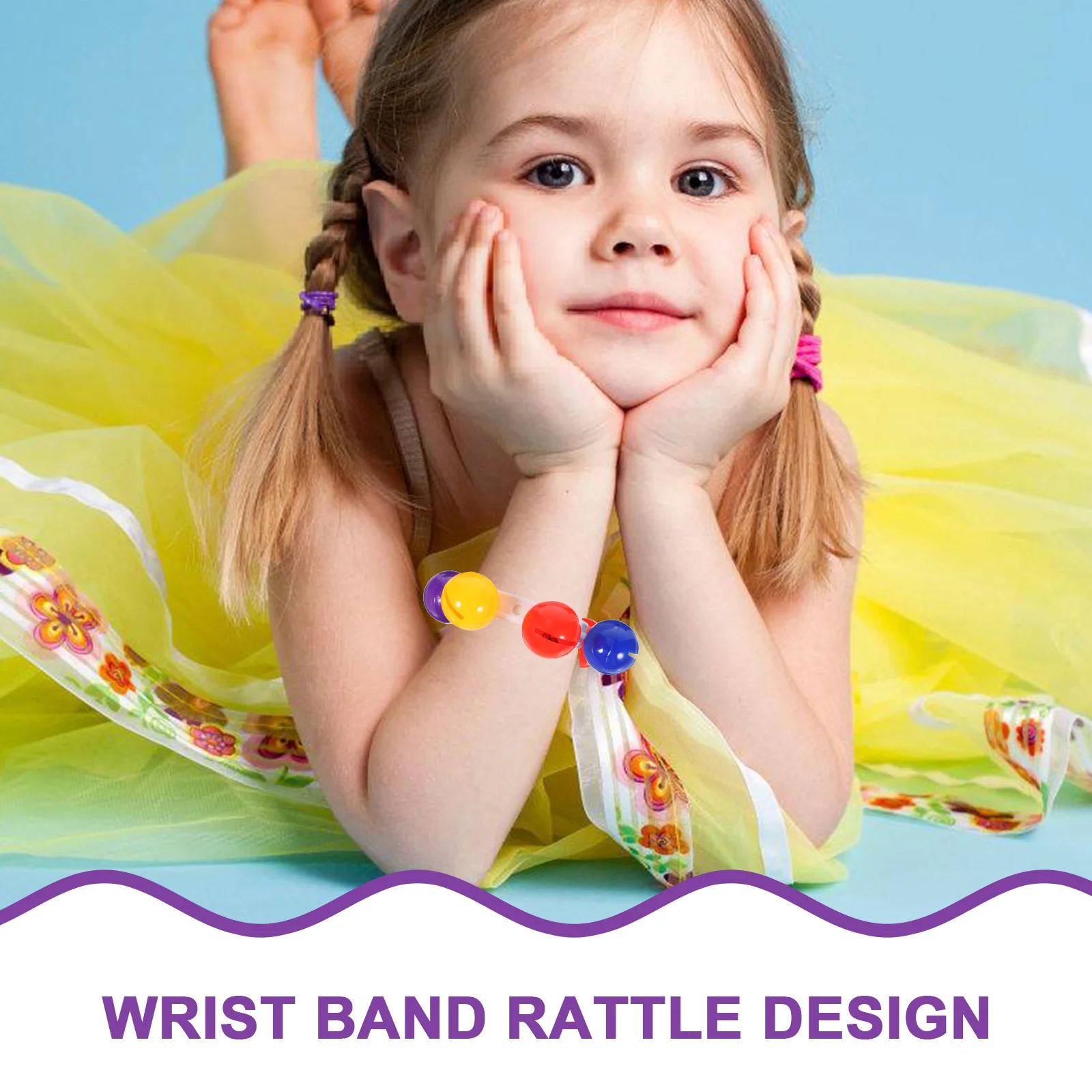 

12 Pcs Bell Bracelet Leg Ring Kids Wrist Strap Band Wristband Baby Child