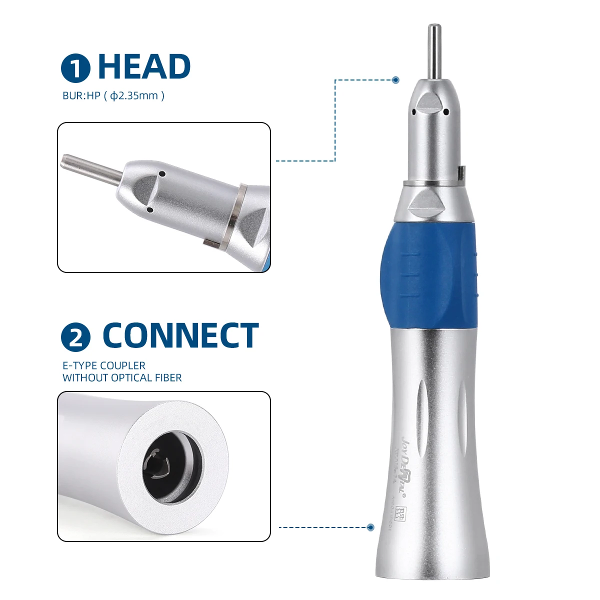 Dental High & Low Speed Handpiece Kit Standard Head Push Button Contra Angle Air Motor Straight Handpiece 2/4 Holes