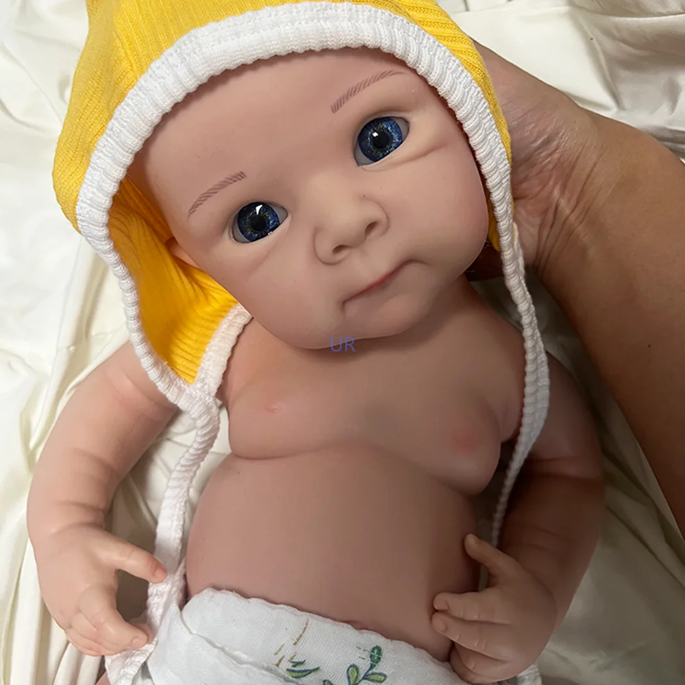 19 Inch Reborn Baby Silicone Bebe Newborn Doll Open Mouth 3D Painted Skin Lifelike Soft Touch Lovely Toys For Collection