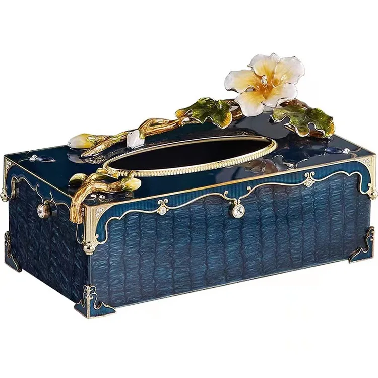 

Modern creative light luxury enamel color tissue box