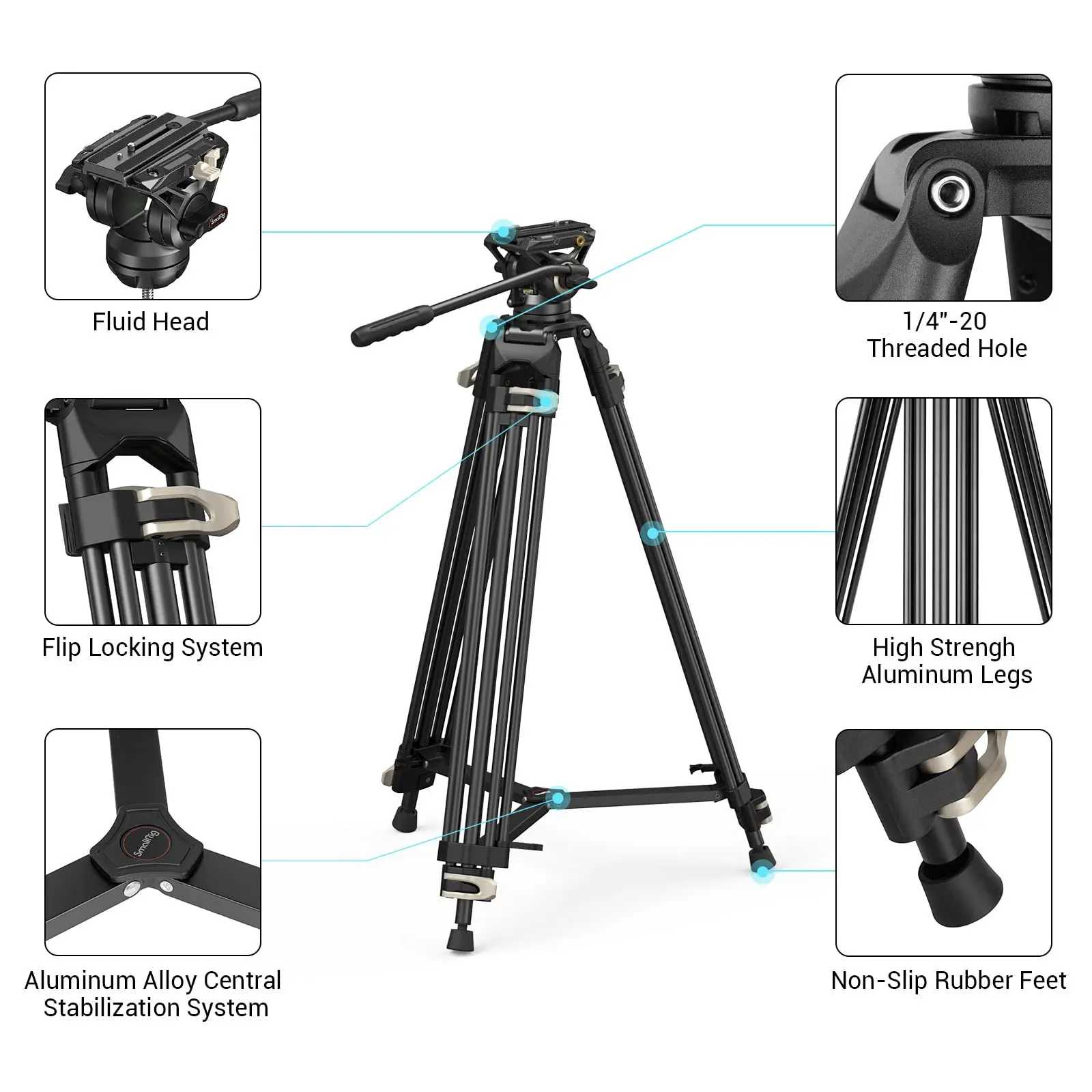 SmallRig AD-01 Video Tripod System, 73