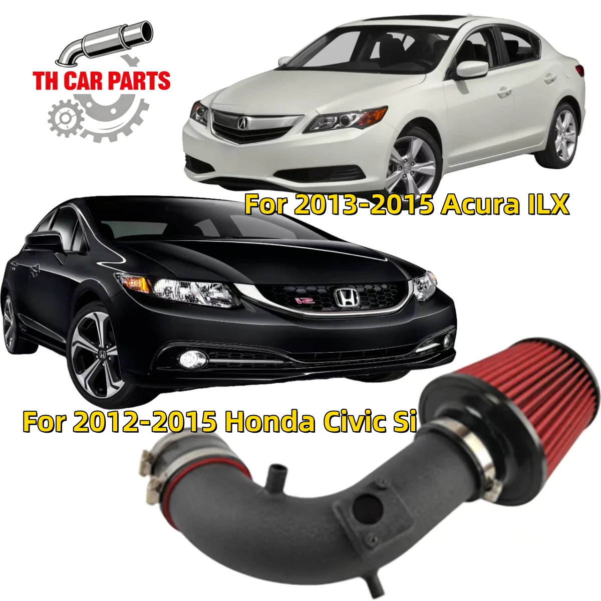

Cold Air Intake System Kit for Acura ILX 2013-2015 & Honda Civic Si 2012-2015 2.4L Performance Air Filter Replacement