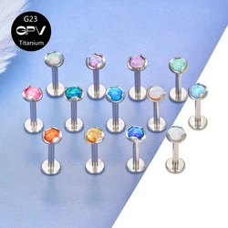 1PCS Simple G23 Earrings Inlaid With 3mm Zircon European And American Fashion Titanium Piercing Jewelry Classic Ear Bone Nails