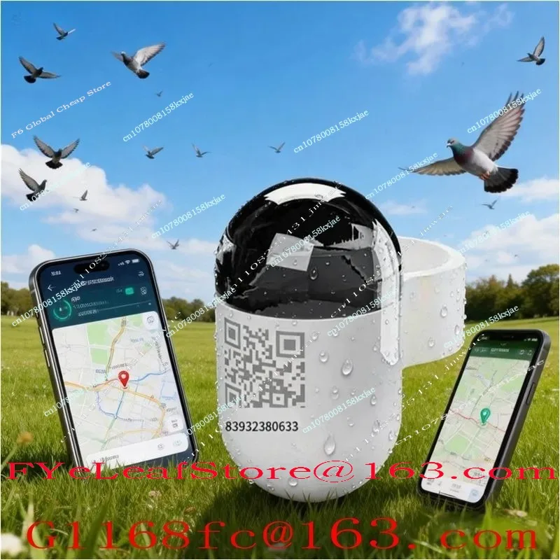 Mini Real-Time GPS  Locator Waterproof Pigeon Ring 4G Network GSM Android IOS Trajectory Locator Made Durable Plastic LBS