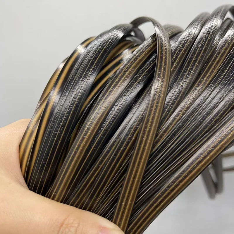 500g 70M Coffee Gradient Flat Synthetic Rattan Weaving Material Plastic Knit Repair Chair Table PE Woven Rattan