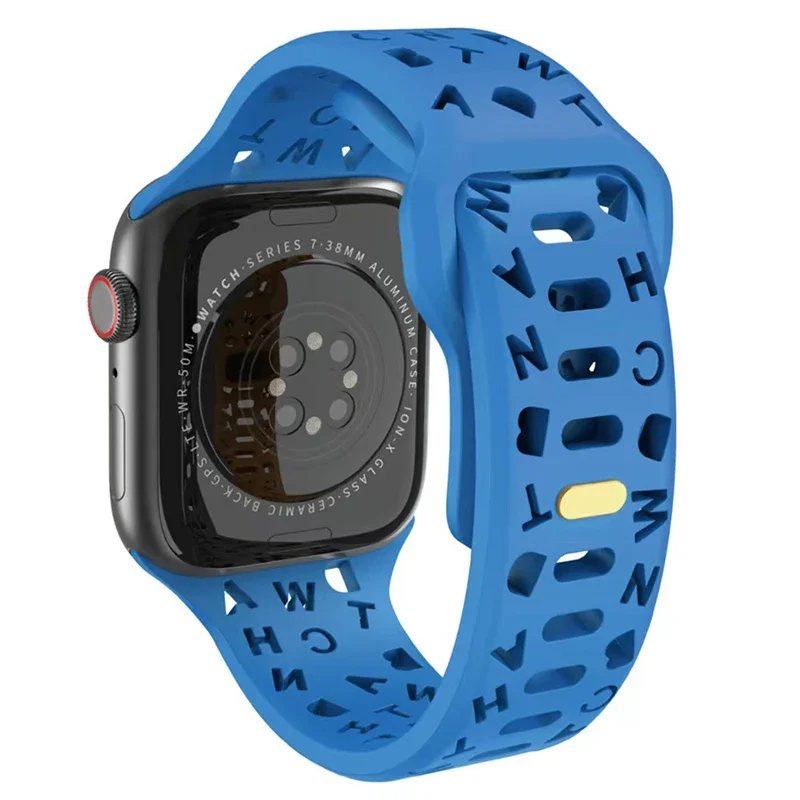 Silicone Sport Band For Apple Watch ultra Band 49mm 40mm 41mm 42mm 49mm 44mm 45mm Rubber correa Strap iwatch series 8 7 3 5 6 4