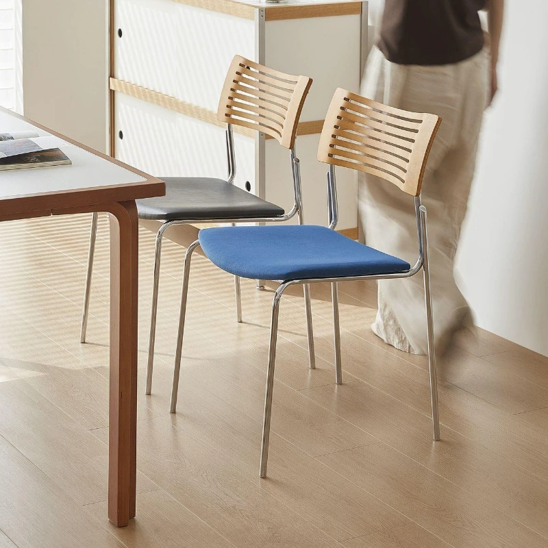 Dining chair Home simple backrest chair Internet celebrity eating retro small apartment medieval chair