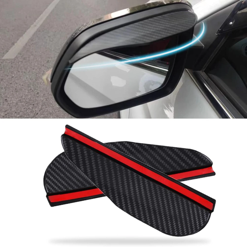 

2Pcs Carbon Fiber Side Mirror Rain Visor Guard, Universal for Cars, Trucks and SUVs