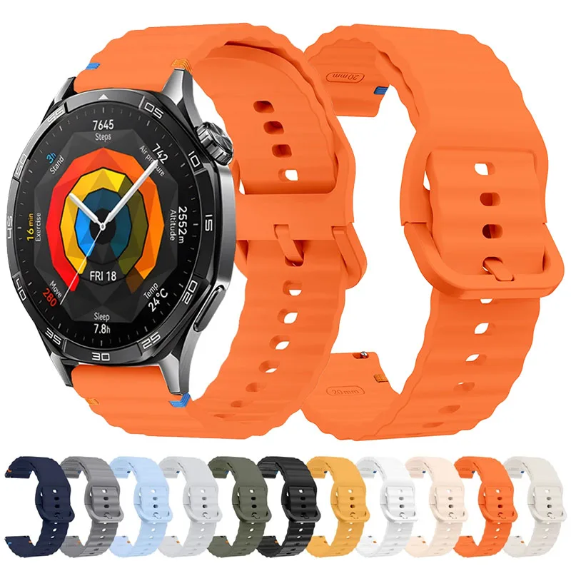 

20mm 22mm Stylish Silicone Strap For HUAWEI WATCH GT 5 4 3 2 SE 46mm 42mm/Runner Sport Band For HUAWEI WATCH 4 3 Pro Bracelet