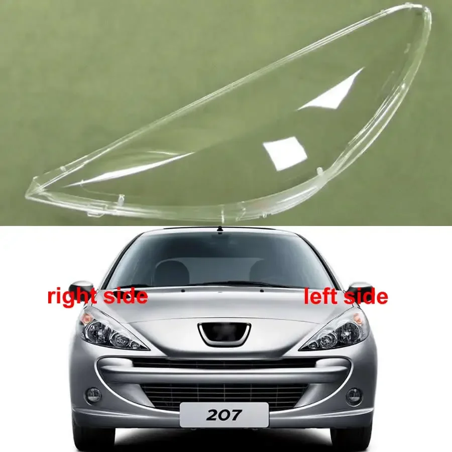 

Для Peugeot 207 2009 2010 2011 2012 2013, крышка фары, прозрачная линза корпуса фары, замена оригинального абажура из плексигласа